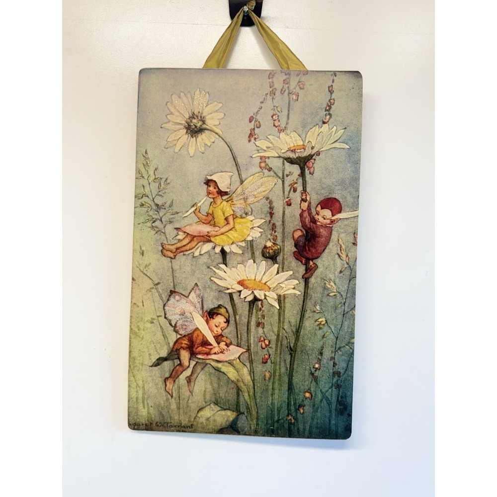 Moonlight & Roses Fine Art Print Wall Hanging By Margaret Tarrant 16.5" X 10"